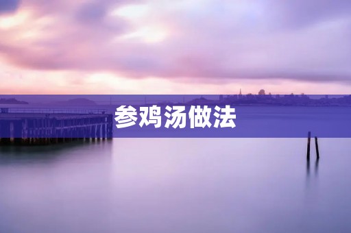 参鸡汤做法：让你的味蕾焕发活力