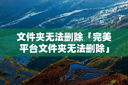 文件夹无法删除「完美平台文件夹无法删除」