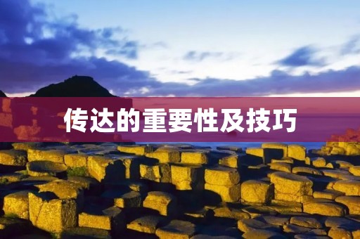 传达的重要性及技巧