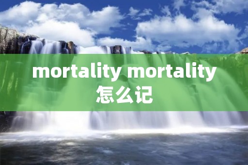 mortality mortality怎么记