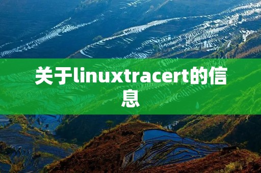 关于linuxtracert的信息