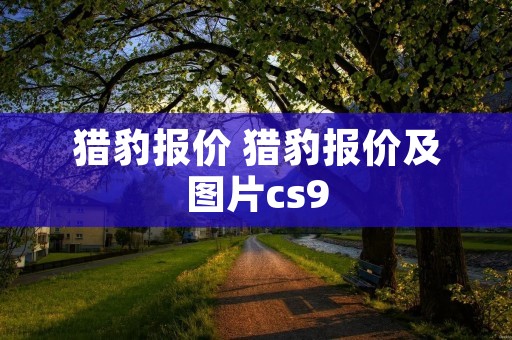 猎豹报价 猎豹报价及图片cs9 猎豹报价 猎豹报价及图片cs9