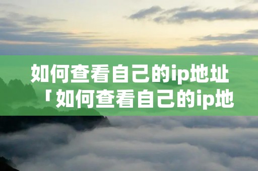 如何查看自己的ip地址「如何查看自己的ip地址是多少」