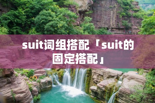suit词组搭配「suit的固定搭配」 suit词组搭配「suit的固定搭配」