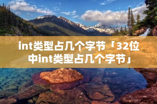 int类型占几个字节「32位中int类型占几个字节」