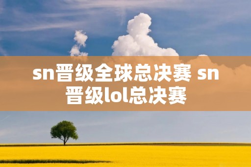 sn晋级全球总决赛 sn晋级lol总决赛