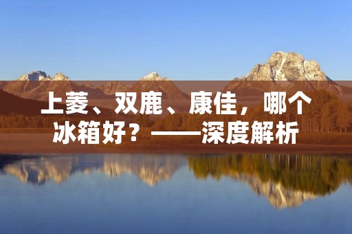 上菱、双鹿、康佳,哪个冰箱好?——深度解析 上菱、双鹿、康佳,哪个冰箱好?——深度解析