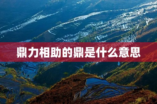 鼎力相助的鼎是什么意思