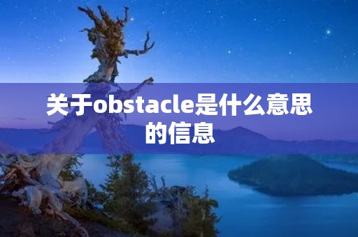 关于obstacle是什么意思的信息 关于obstacle是什么意思的信息