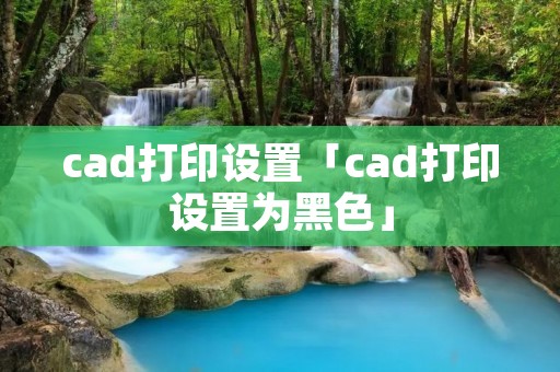 cad打印设置「cad打印设置为黑色」