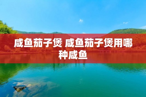 咸鱼茄子煲 咸鱼茄子煲用哪种咸鱼