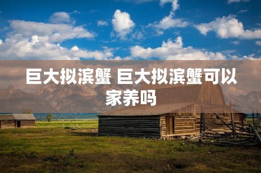 巨大拟滨蟹 巨大拟滨蟹可以家养吗