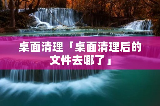 桌面清理「桌面清理后的文件去哪了」 桌面清理「桌面清理后的文件去哪了」