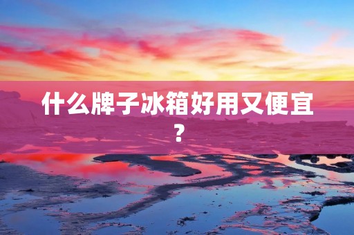 什么牌子冰箱好用又便宜? 什么牌子冰箱好用又便宜?