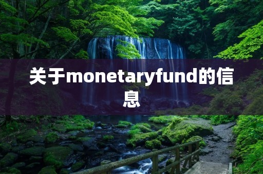 关于monetaryfund的信息