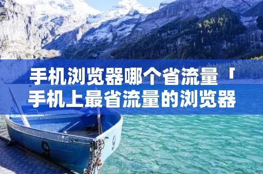 手机浏览器哪个省流量「手机上最省流量的浏览器」