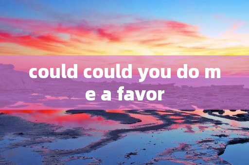 could could you do me a favor