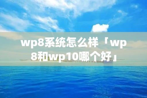 wp8系统怎么样「wp8和wp10哪个好」