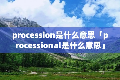 procession是什么意思「processional是什么意思」