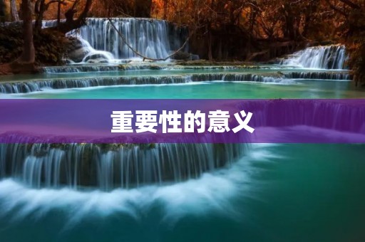 重要性的意义