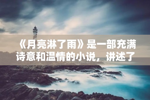 《月亮淋了雨》是一部充满诗意和温情的小说,讲述了一个关于爱情和成长的故事。本文是月亮淋了雨小说全文免费阅读小说介绍。