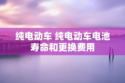 纯电动车 纯电动车电池寿命和更换费用