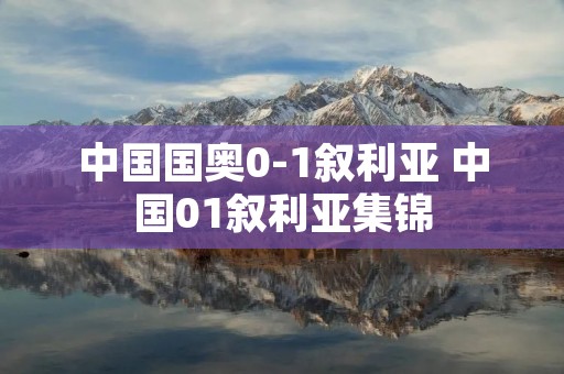 中国国奥0-1叙利亚 中国01叙利亚集锦