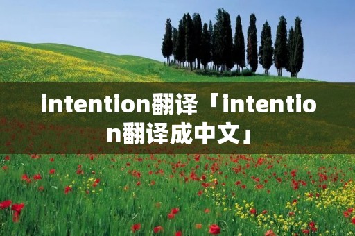 intention翻译「intention翻译成中文」