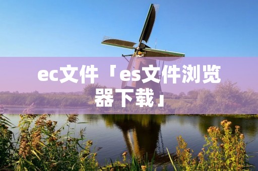ec文件「es文件浏览器下载」