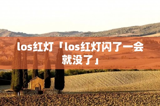 los红灯「los红灯闪了一会就没了」