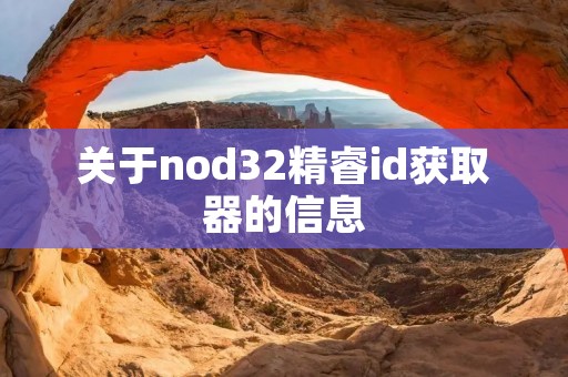 关于nod32精睿id获取器的信息