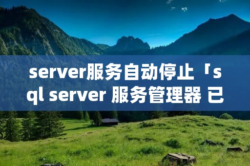 server服务自动停止「sql server 服务管理器 已停止」
