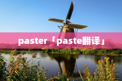 paster「paste翻译」