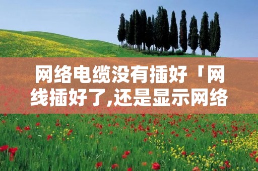 网络电缆没有插好「网线插好了,还是显示网络电缆没有插好」