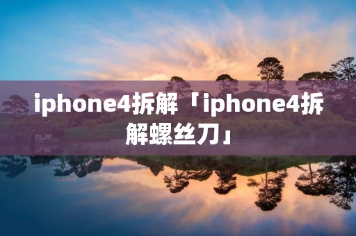 iphone4拆解「iphone4拆解螺丝刀」