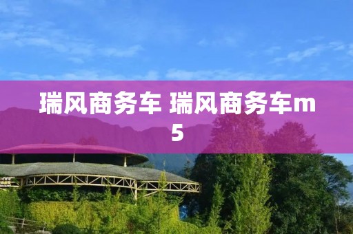 瑞风商务车 瑞风商务车m5