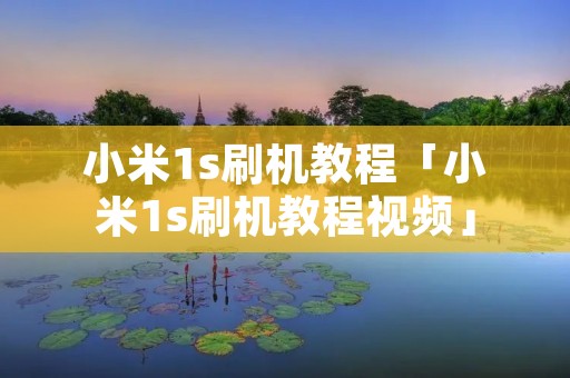小米1s刷机教程「小米1s刷机教程视频」