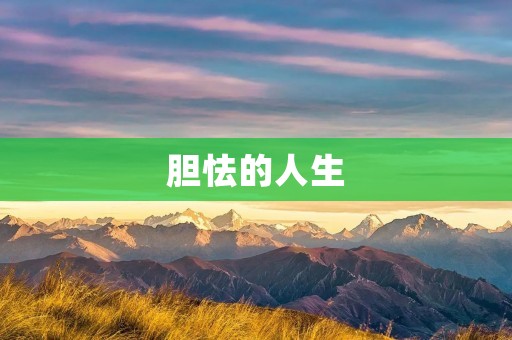 胆怯的人生:追求安心的反义词