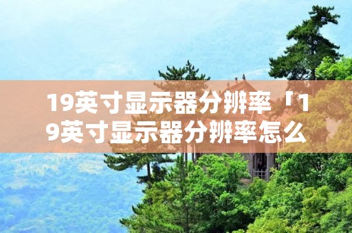 19英寸显示器分辨率「19英寸显示器分辨率怎么调」