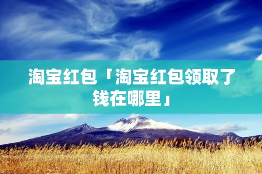 淘宝红包「淘宝红包领取了钱在哪里」