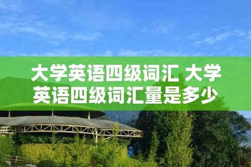 大学英语四级词汇 大学英语四级词汇量是多少