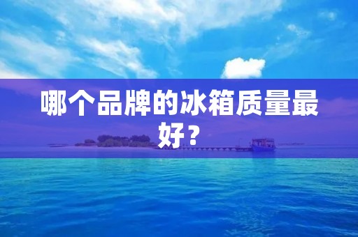 哪个品牌的冰箱质量最好？
