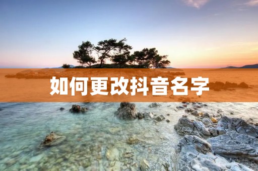 如何更改抖音名字