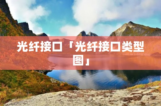 光纤接口「光纤接口类型图」 光纤接口「光纤接口类型图」