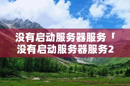 没有启动服务器服务「没有启动服务器服务2114」