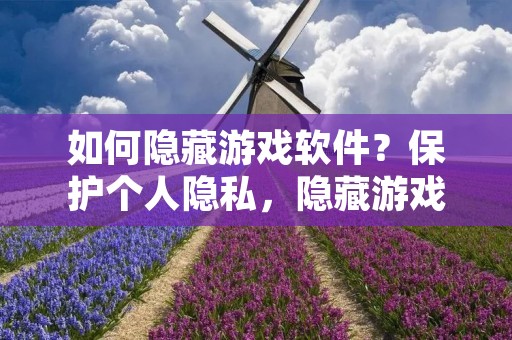 如何隐藏游戏软件?保护个人隐私,隐藏游戏软件的方法详解 如何隐藏游戏软件?保护个人隐私,隐藏游戏软件的方法详解