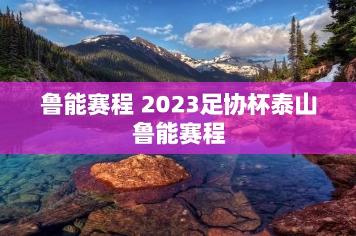 鲁能赛程 2023足协杯泰山鲁能赛程 鲁能赛程 2023足协杯泰山鲁能赛程