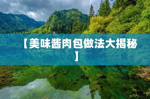 【美味酱肉包做法大揭秘】 【美味酱肉包做法大揭秘】