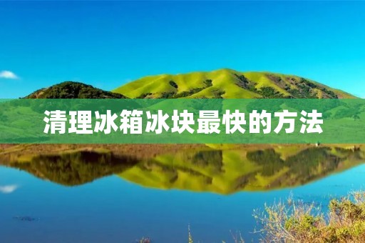 清理冰箱冰块最快的方法 清理冰箱冰块最快的方法