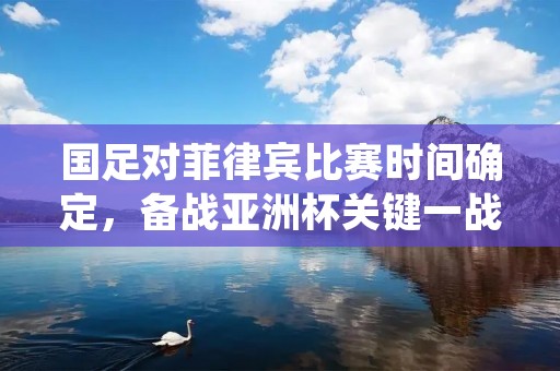 国足对菲律宾比赛时间确定,备战亚洲杯关键一战 国足对菲律宾比赛时间确定,备战亚洲杯关键一战
